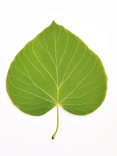 Detailed Green Aspen Leaf