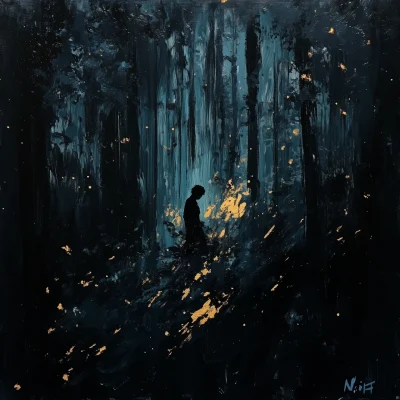 Surreal Minimalism in a Dark Forest