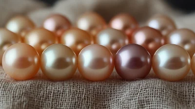 Luxurious Pearls on Background