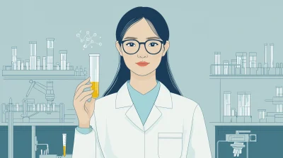 Chinese Scientist in Lab