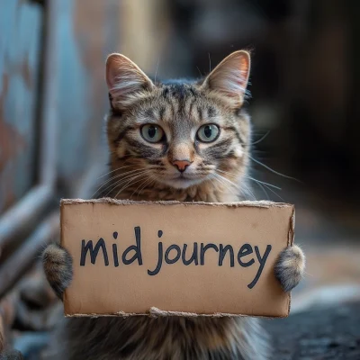 Cat with a Sign