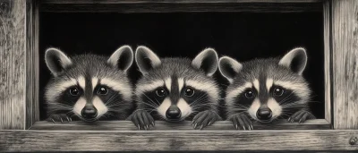 Curious Raccoons