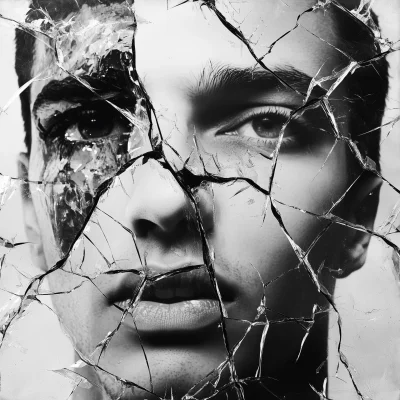 Shattered Glass Portrait