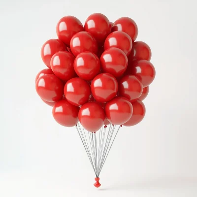 Red Latex Balloons Arrangement