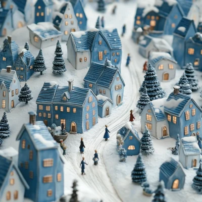 Ceramic City in Snow