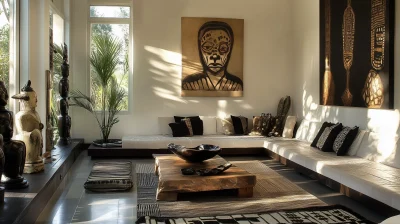 African Inspired Living Room