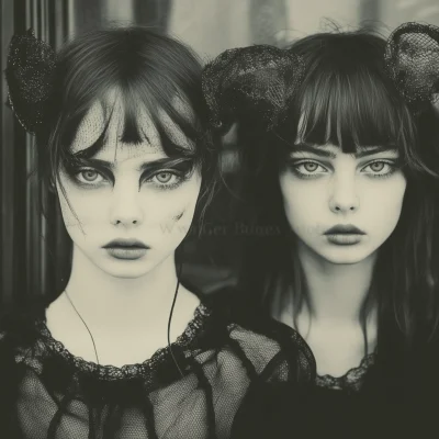 Vintage Twins Portrait