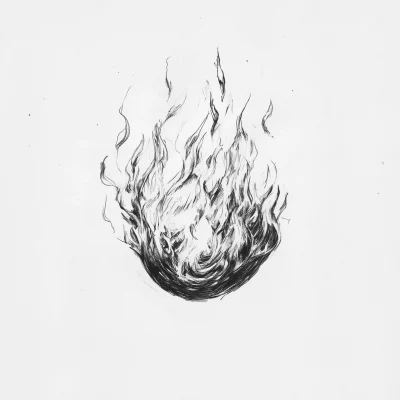 Pencil Scribble Fireball