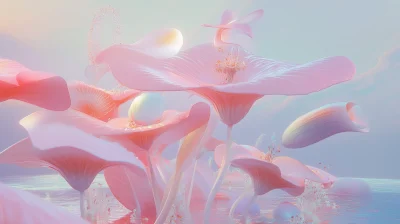 Surreal Cyberpunk Flowers