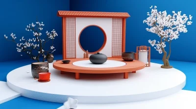 Japanese Tea Table Render