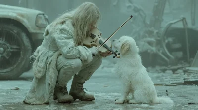 Puppy Playing Violin