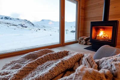 Cozy Minimalist Cabin Interior