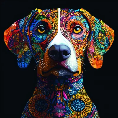 Colorful Mandala Dog