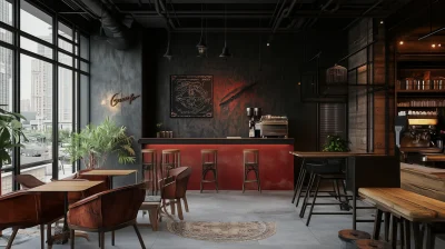 Industrial Coffee Shop Interior