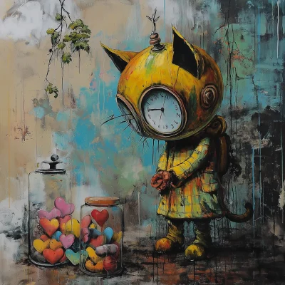 Surreal Graffiti and Oil Painting