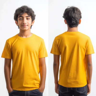 Young Male Model in Yellow Shirt