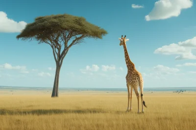 Majestic Giraffe in the Savannah