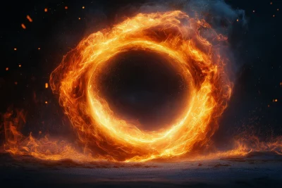 Swirling Fireball