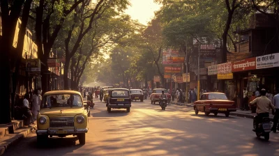 Nostalgic Street Scene in Delhi