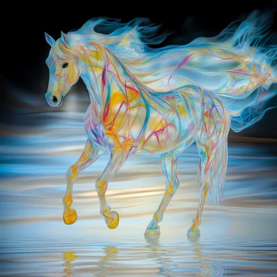 Translucent Horse in Nature