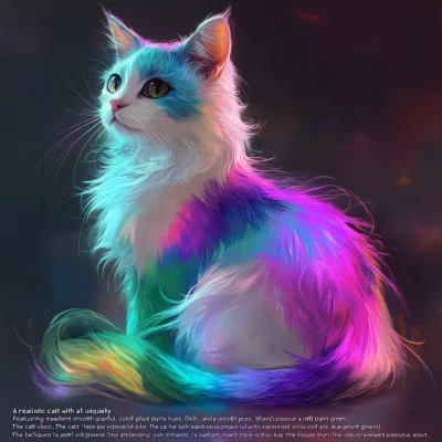 Colorful Tail Cat