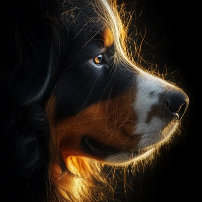 Elegant Bernese Mountain Dog