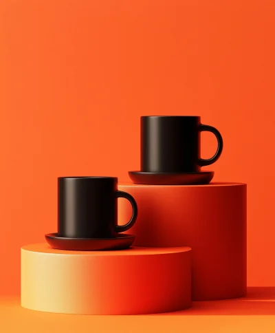 Minimalist Coffee Product Photography