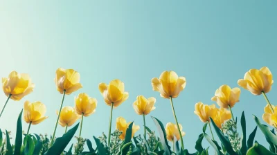 Yellow Tulips in Bloom