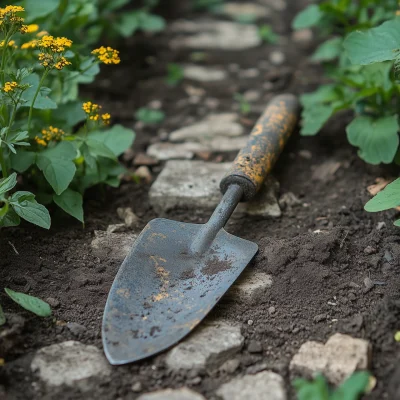 Trowel on Garden Path