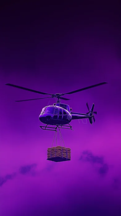 Cinematic Helicopter Scene