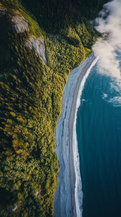 Sunkissed Alaskan Coastline