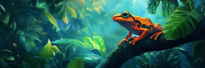 Jungle Wallpaper with Dart Frog