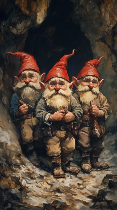 Gnomes at Work in the Cave