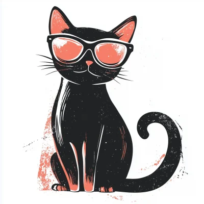 Confident Cat in Sunglasses