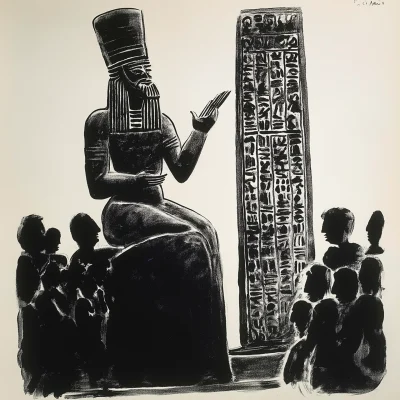 Hammurabi Reading His Law