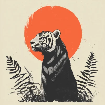 Elegant Tiger Illustration