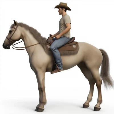 Cowboy on a Light Horse