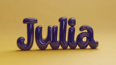 3D Dark Purple Letters