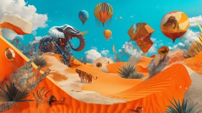 Vibrant Desert Collage