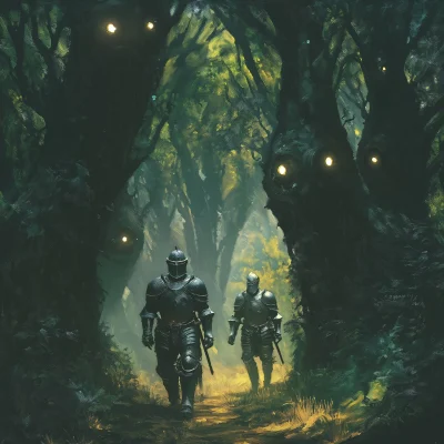 Knights in Enchanted Forest