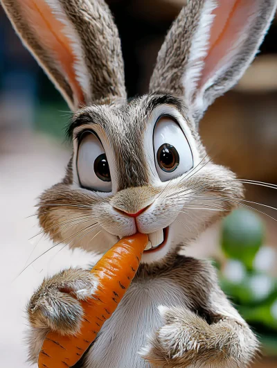 Bugs Bunny Eating Carrot