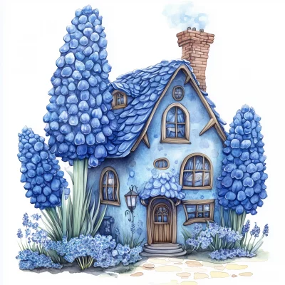 Fantasy House in Blue Hyacinth