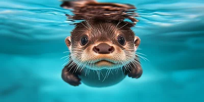 Playful Baby Otter