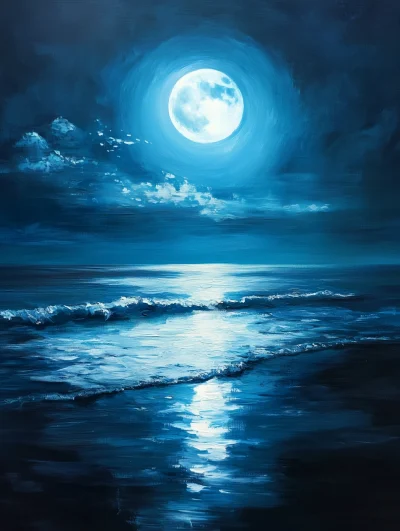 Moonlit Sea Landscape