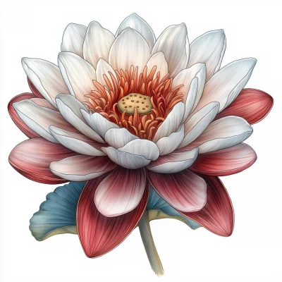 Water Lily Flower Drawing