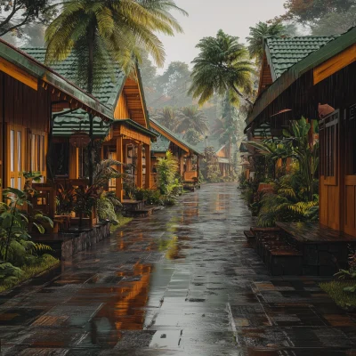 Tropical Village Street