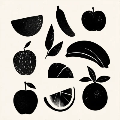 Abstract Fruits Illustration