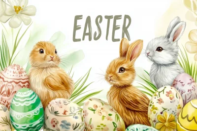 Watercolor Easter Clipart