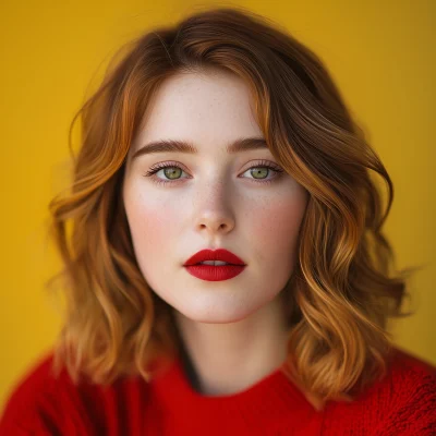 Realistic Portrait of Young Woman