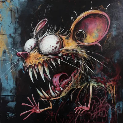 Grotesque Demon Zombie Rat